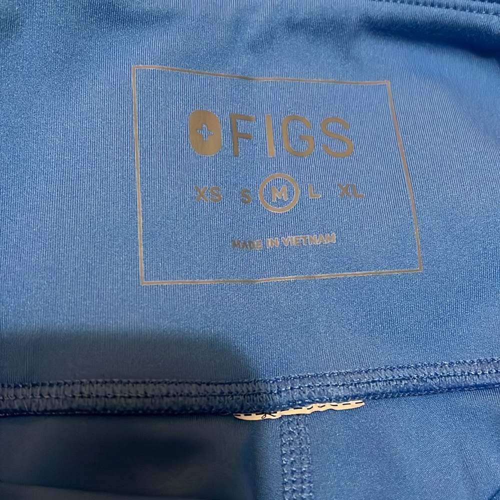 Figs Underscrub leggings Capri Blue Size M - Picture 7 of 10